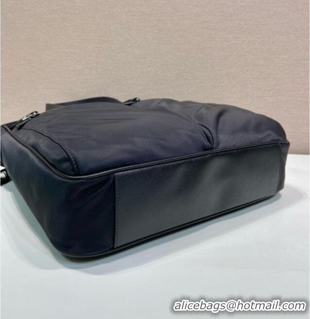 Spot Bulk Prada Re-Nylon and Saffiano Leather Tote Bag 2VG860 Black 2026
