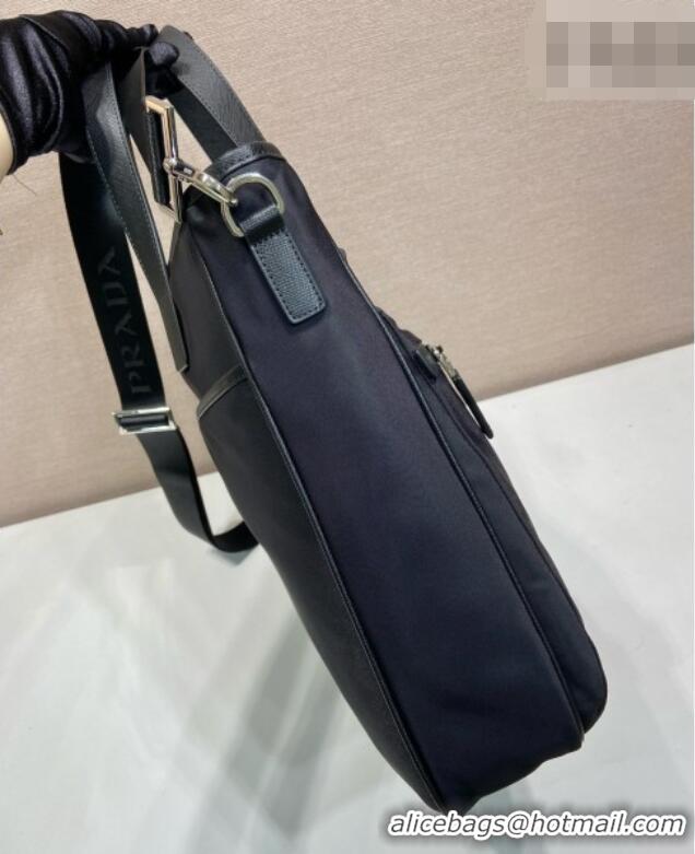 Spot Bulk Prada Re-Nylon and Saffiano Leather Tote Bag 2VG860 Black 2026