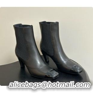 1:1 Chanel Ankle Boots in Lambskin & Patent Leather 6.5cm Heel CH090962 Black 2026