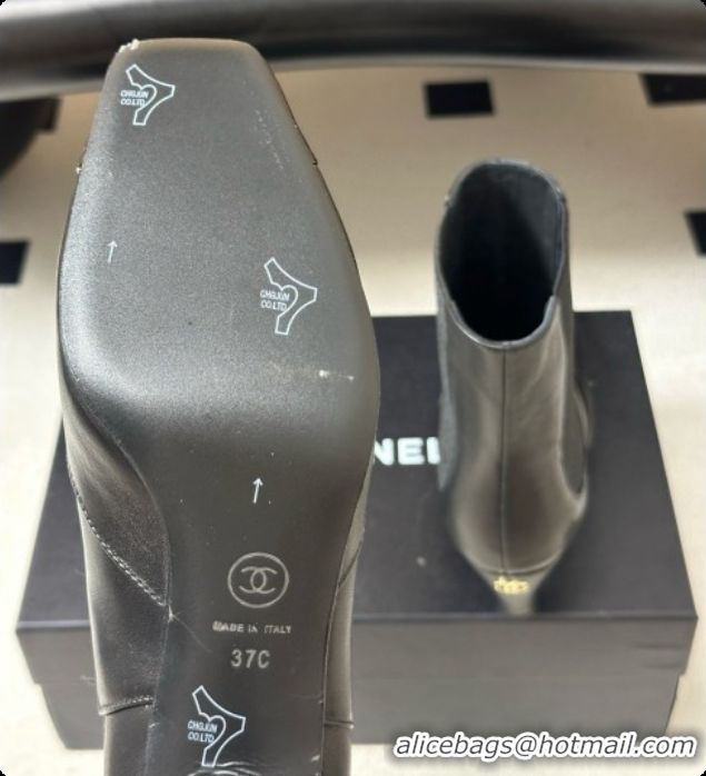 1:1 Chanel Ankle Boots in Lambskin & Patent Leather 6.5cm Heel CH090962 Black 2026