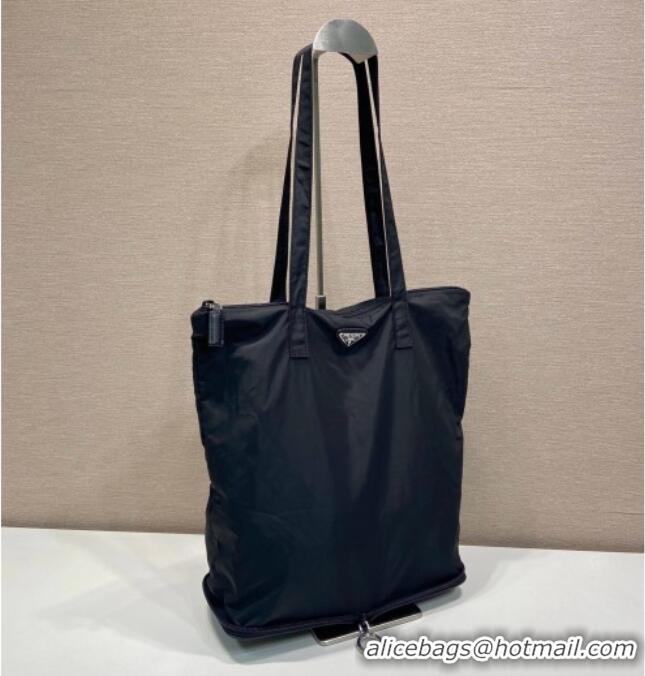 Top Design Prada Saffiano Leather Pendant with Re-Nylon Tote Bag 1TT330 Black 2026