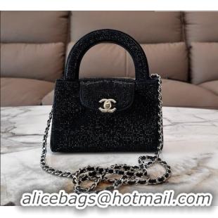 Buy Discount Chanel Crystals Mini Kelly Shopping Bag AS4416 Black 2026
