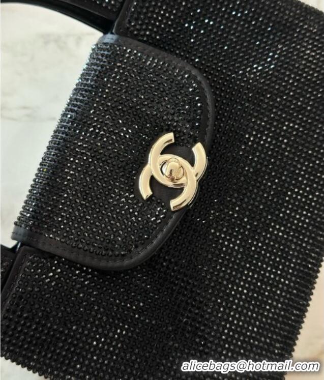 Buy Discount Chanel Crystals Mini Kelly Shopping Bag AS4416 Black 2026