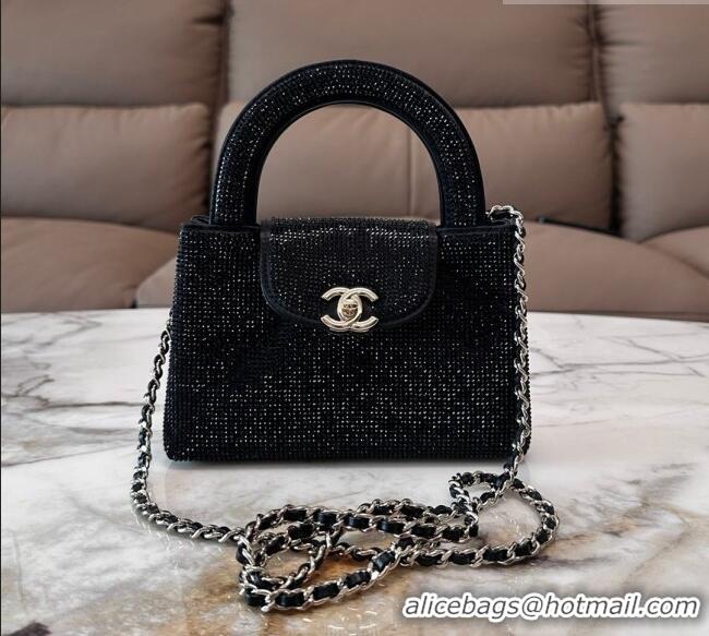Buy Discount Chanel Crystals Mini Kelly Shopping Bag AS4416 Black 2026