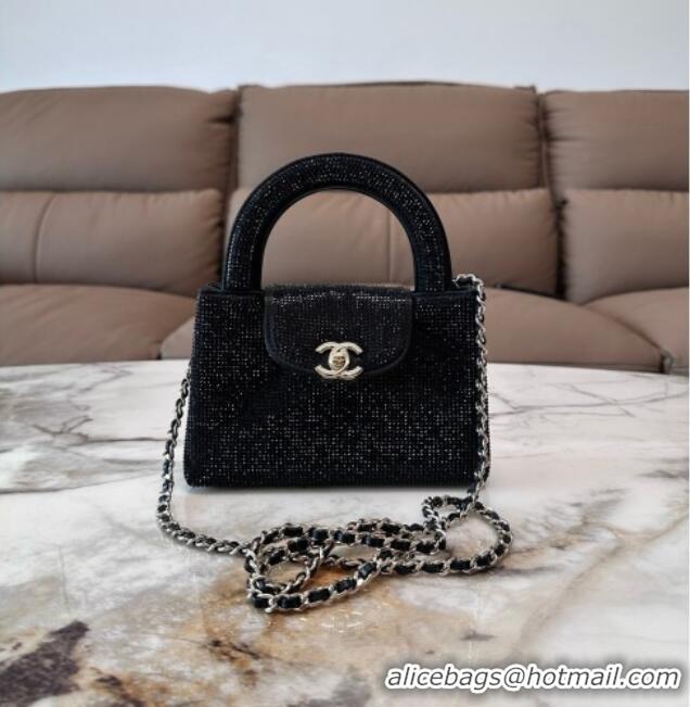 Buy Discount Chanel Crystals Mini Kelly Shopping Bag AS4416 Black 2026
