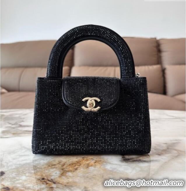 Buy Discount Chanel Crystals Mini Kelly Shopping Bag AS4416 Black 2026