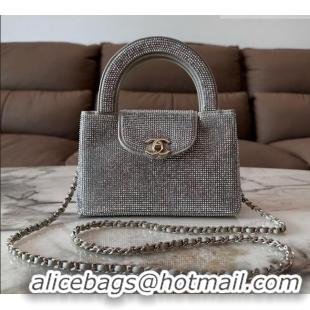 Low Cost Chanel Crystals Mini Kelly Shopping Bag AS4416 Grey 2026