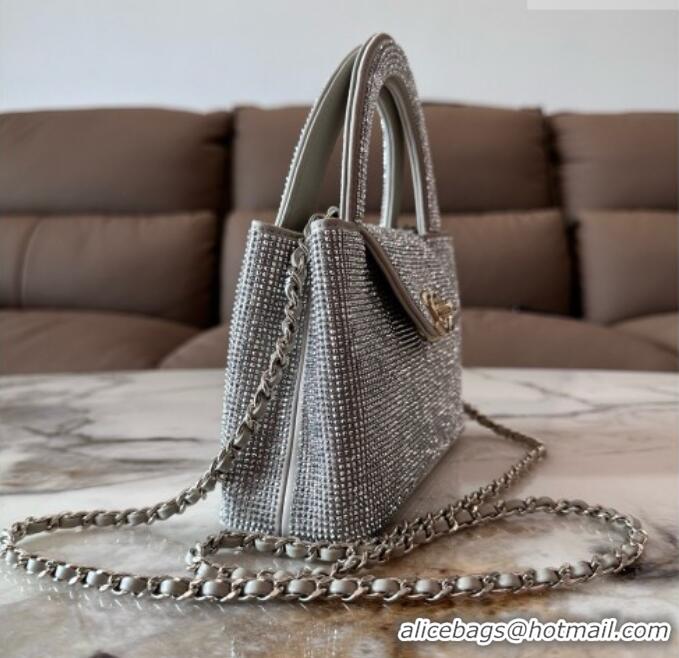 Low Cost Chanel Crystals Mini Kelly Shopping Bag AS4416 Grey 2026