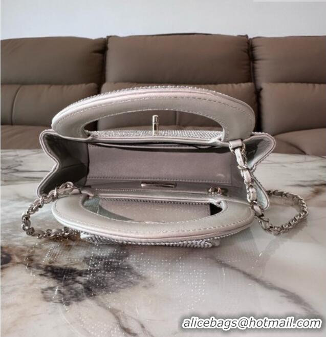 Low Cost Chanel Crystals Mini Kelly Shopping Bag AS4416 Grey 2026