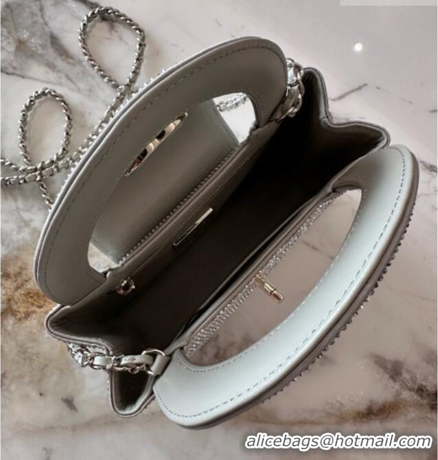 Low Cost Chanel Crystals Mini Kelly Shopping Bag AS4416 Grey 2026