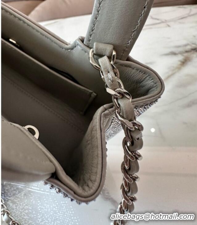 Low Cost Chanel Crystals Mini Kelly Shopping Bag AS4416 Grey 2026