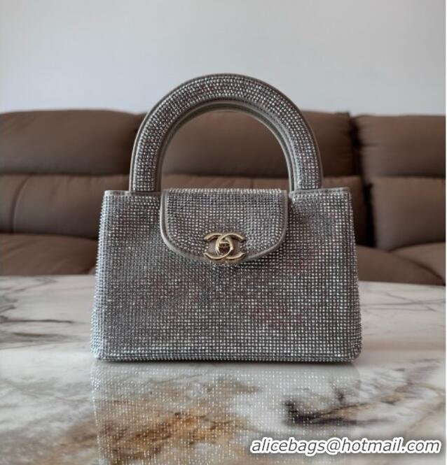 Low Cost Chanel Crystals Mini Kelly Shopping Bag AS4416 Grey 2026