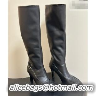 Top Quality Chanel High Boots in Lambskin & Patent Leather 8.5cm Heel CH090969 Black 2026