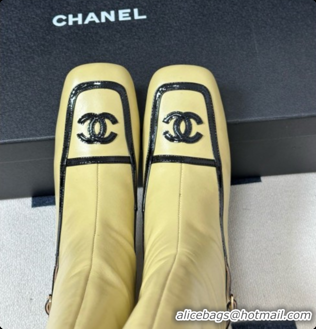 Popular Style Chanel High Boots in Lambskin & Patent Leather CH090972 Beige 2026