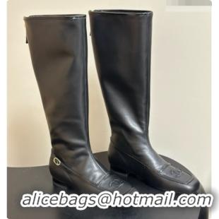 Cheap Price Chanel High Boots in Lambskin & Patent Leather CH090973 Black 2026