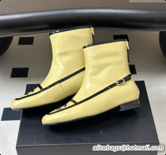 Good Looking Chanel Short Boots in Lambskin & Patent Leather CH090980 Beige 2026