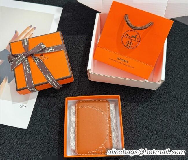 New Discount Hermes MagSafe Card Holder H0317 Brown/Hedgehog 2026