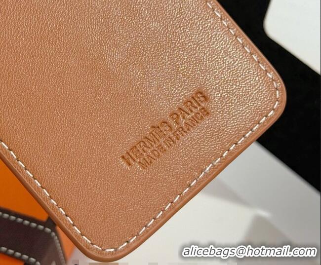 Spot Classic Hermes MagSafe Card Holder H0317 Brown/Squirrel 2026