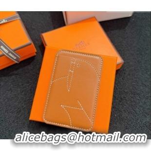 Original Cheap Hermes MagSafe Card Holder H0317 Brown/Walrus 2026