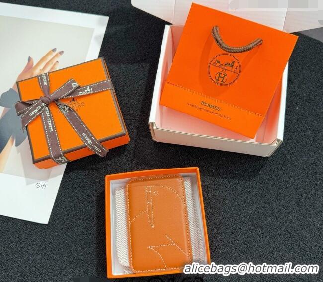 Original Cheap Hermes MagSafe Card Holder H0317 Brown/Walrus 2026