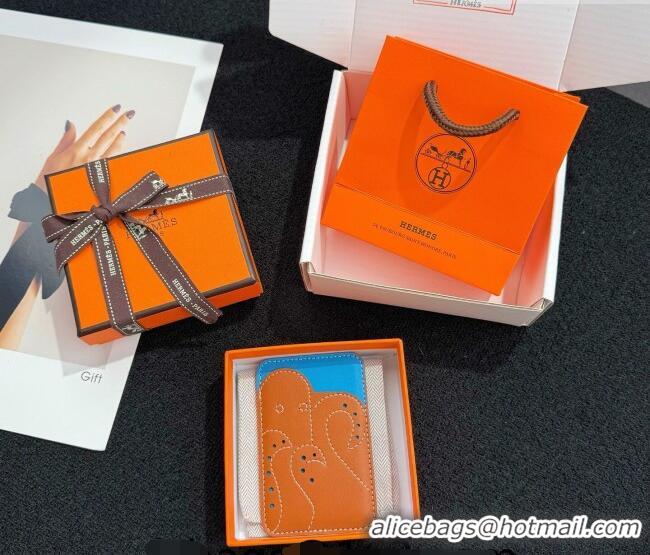 Classic Discount Hermes MagSafe Card Holder H0317 Brown/Blue/Octopus 2026