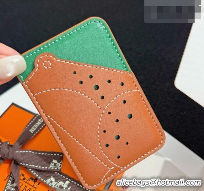 Buy Cheap Hermes MagSafe Card Holder H0317 Brown/Green/Frog 2026