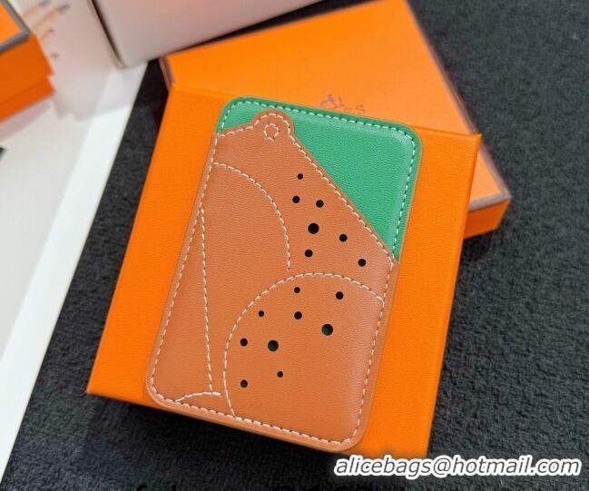 Buy Cheap Hermes MagSafe Card Holder H0317 Brown/Green/Frog 2026