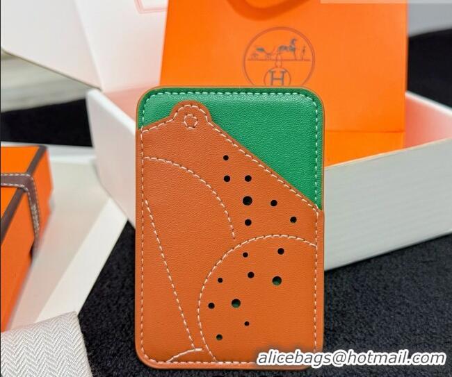 Buy Cheap Hermes MagSafe Card Holder H0317 Brown/Green/Frog 2026
