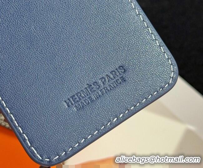 Grade Quality Hermes MagSafe Card Holder H0317 Horse/Navy Blue 2026