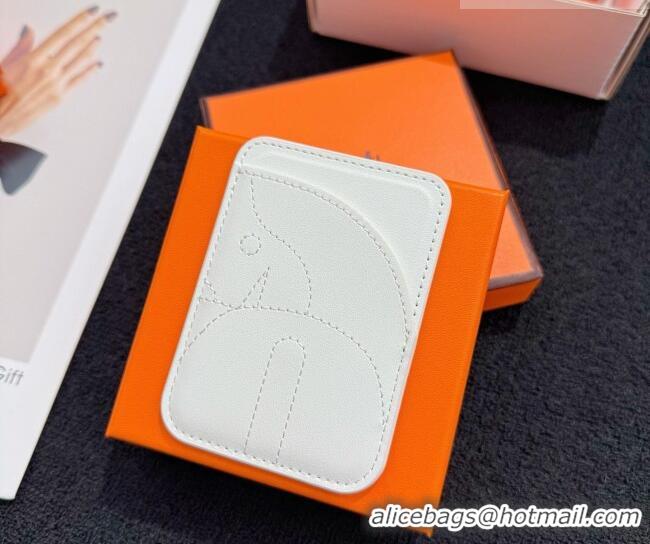 Top Grade Hermes MagSafe Card Holder H0317 Horse/White 2026