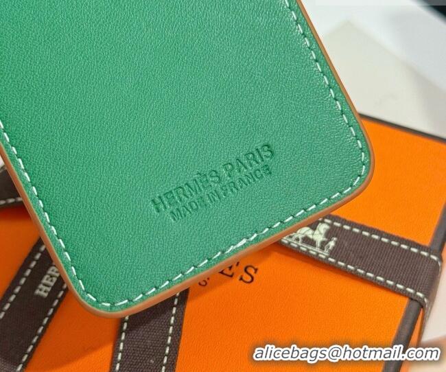High Quality Hermes MagSafe Card Holder H0317 Horse/Green 2026