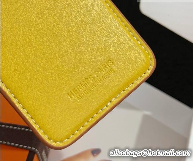 Modern Classic Hermes MagSafe Card Holder 0317 Zebra/Brown/Yellow 2026