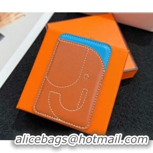 Buy Cheapest Hermes MagSafe Card Holder 0317 Elephant/Brown/Blue 2026