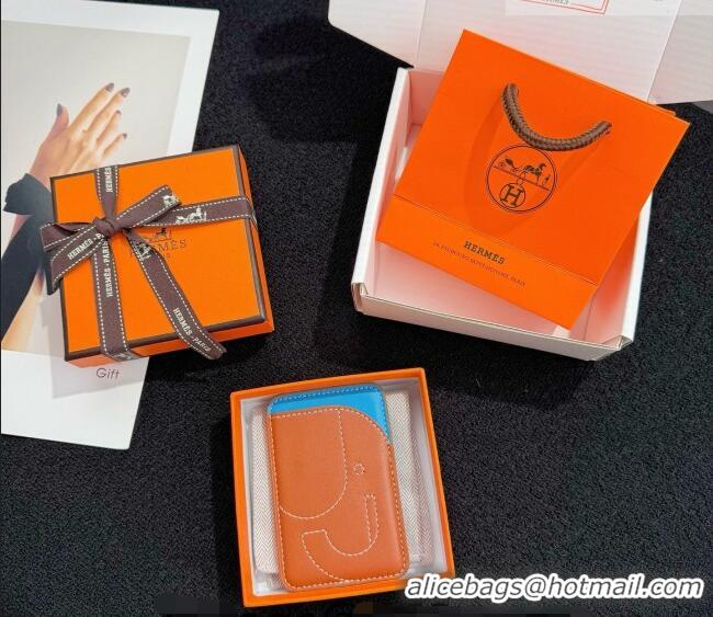 Buy Cheapest Hermes MagSafe Card Holder 0317 Elephant/Brown/Blue 2026