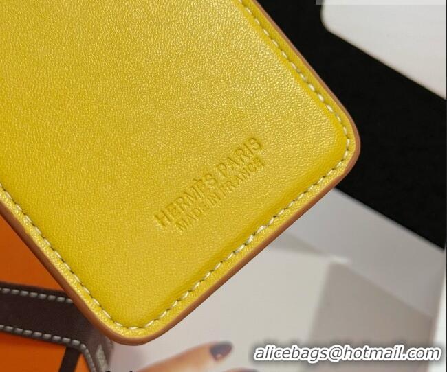 Unique Style Hermes MagSafe Card Holder 0317 Elephant/Brown/Yellow 2026