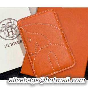 Good Taste Hermes MagSafe Card Holder 0317 Horse/Orange 2026