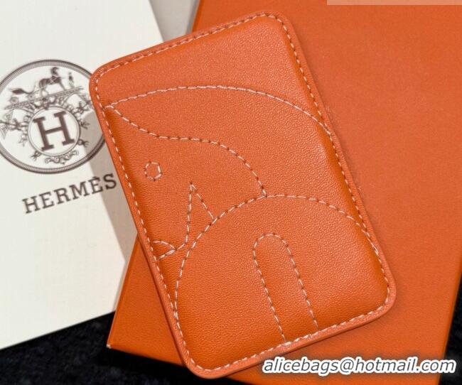 Good Taste Hermes MagSafe Card Holder 0317 Horse/Orange 2026