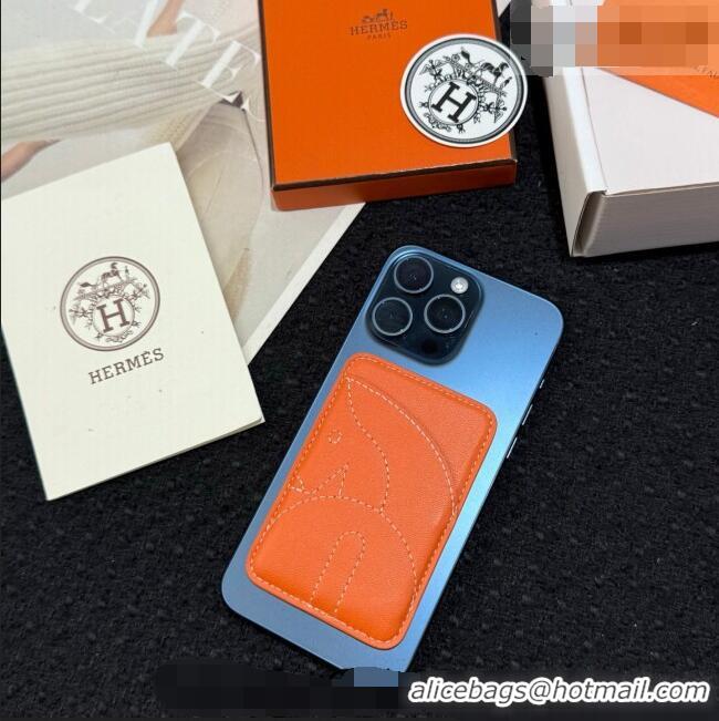 Good Taste Hermes MagSafe Card Holder 0317 Horse/Orange 2026