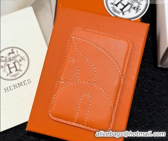 Good Taste Hermes MagSafe Card Holder 0317 Horse/Orange 2026