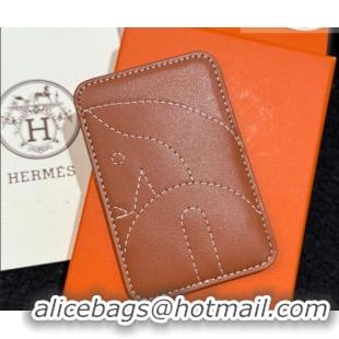 Original Cheap Hermes MagSafe Card Holder 0317 Horse/Brown 2026