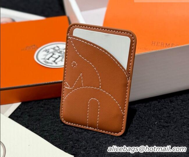 Original Cheap Hermes MagSafe Card Holder 0317 Horse/Brown 2026