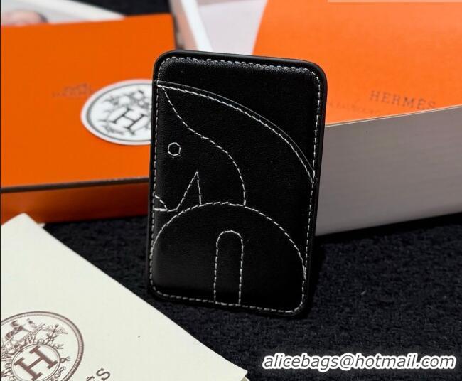Reasonable Price Hermes MagSafe Card Holder 0317 Horse/Black 2026