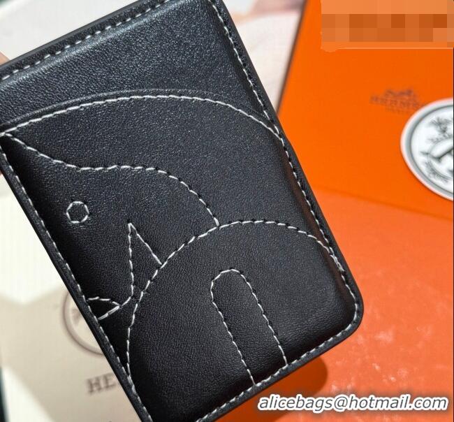Reasonable Price Hermes MagSafe Card Holder 0317 Horse/Black 2026