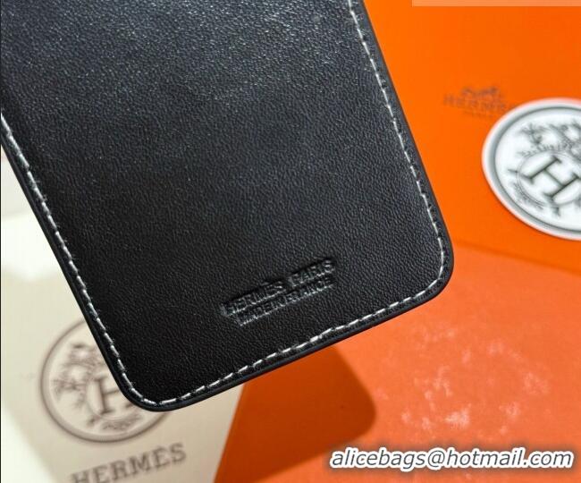 Reasonable Price Hermes MagSafe Card Holder 0317 Horse/Black 2026