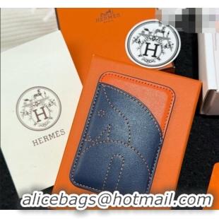 Grade Discount Hermes MagSafe Card Holder 0317 Horse/Blue/Orange 2026