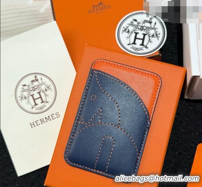 Grade Discount Hermes MagSafe Card Holder 0317 Horse/Blue/Orange 2026