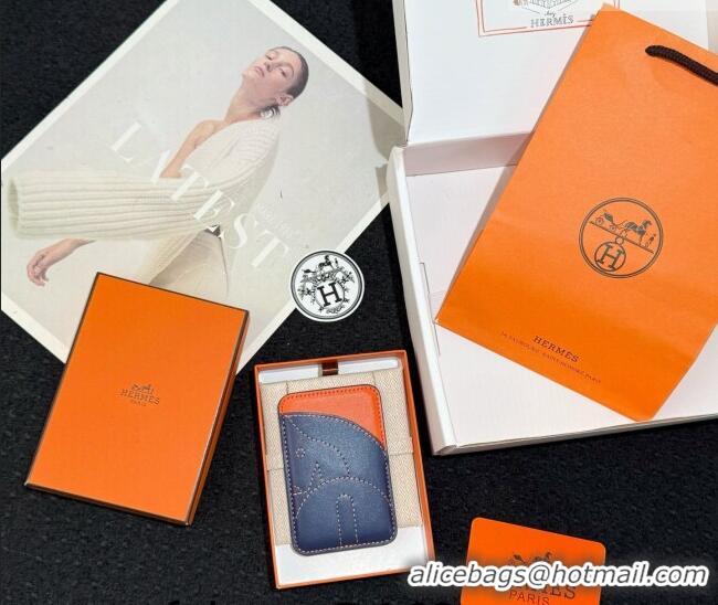 Grade Discount Hermes MagSafe Card Holder 0317 Horse/Blue/Orange 2026