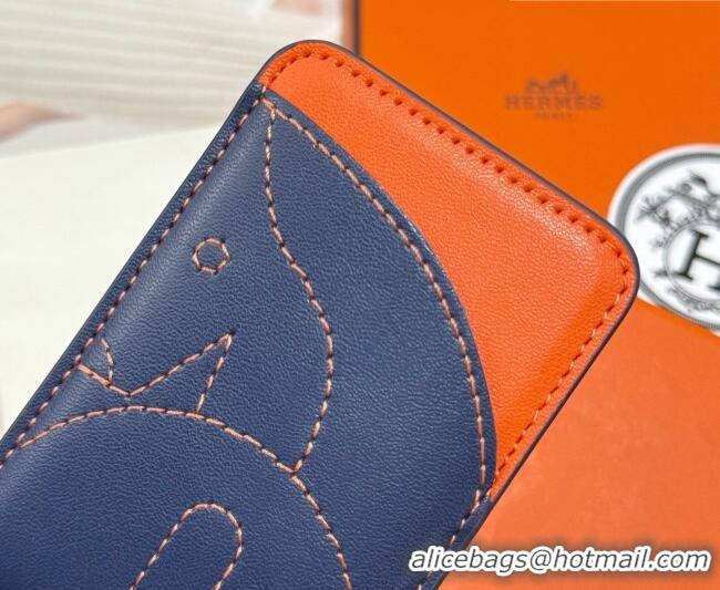 Grade Discount Hermes MagSafe Card Holder 0317 Horse/Blue/Orange 2026