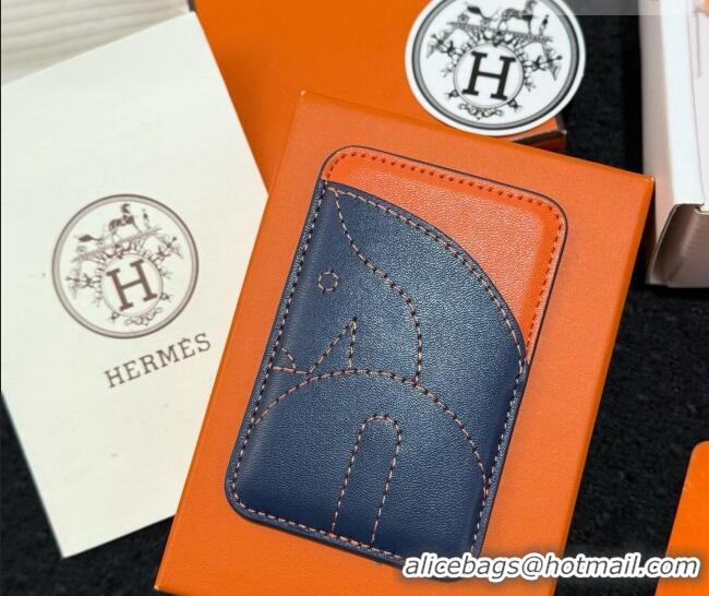 Grade Discount Hermes MagSafe Card Holder 0317 Horse/Blue/Orange 2026
