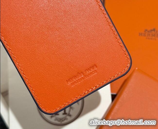 Grade Discount Hermes MagSafe Card Holder 0317 Horse/Blue/Orange 2026